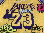 NBA 23 James Lakers Graffiti Maillot jaune